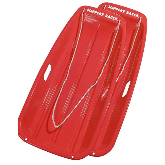 Slippery Racer Downhill Sprinter Flexible 2 pack Kids Toboggan Snow Sled - Picture 1 of 5